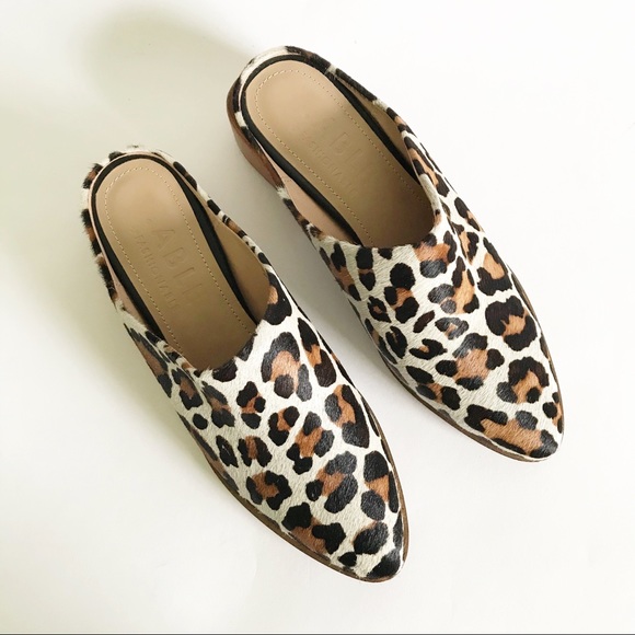 ABLE Local + Global Miriam Leopard Mules Shoes NEW 6 - Picture 4 of 9